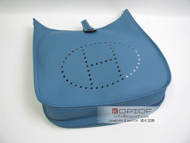 エルメス エヴリン スーパーコピー(トロワ)PMトリヨンクレマンス ブルージーン(金具シルバー) her105